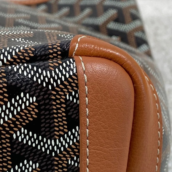 Authentic Goyard Artois MM Tote Bag Black Tan - Picture 9 of 15